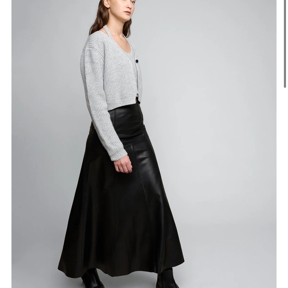 Pixie Market Black Faux Leather Maxi Skirt - Picture 8 of 8